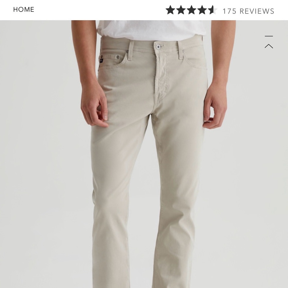 AG Adriano Goldschmied Men's Light Tan Slim Jeans